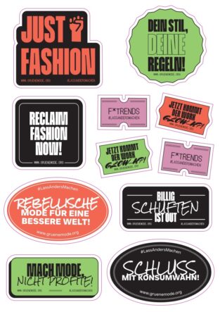 Sticker-Karte: Reclaim Fashion